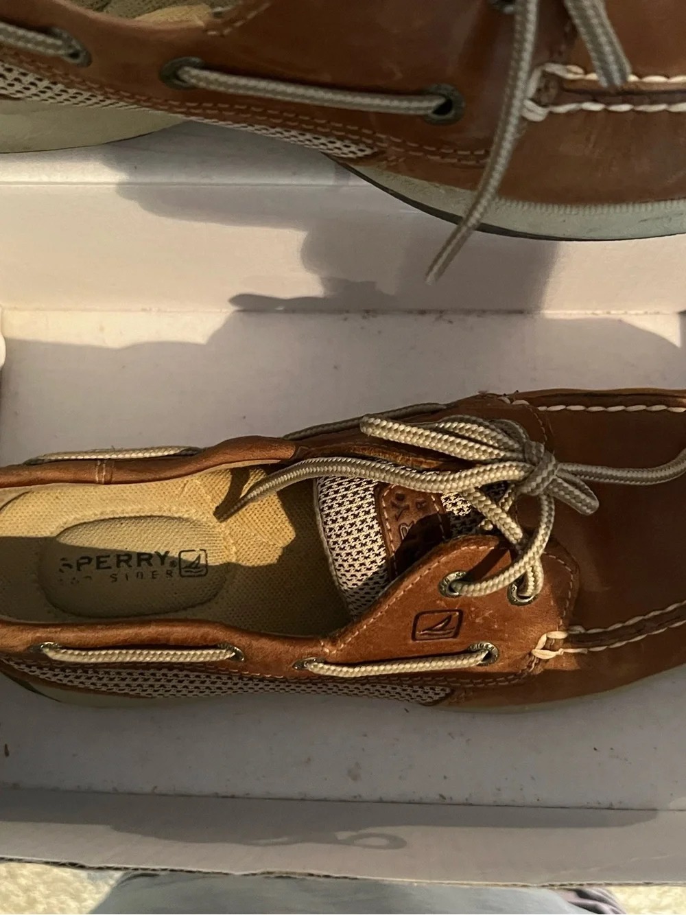 Sperry Women's 2-Eye Boat Shoes in Tan Leather